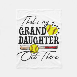 That's My Granddaughter Out There Softll Grandma G Fleece Blanket