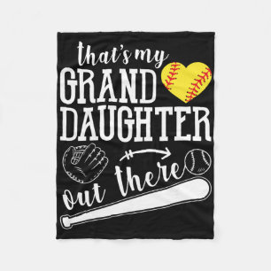 That's My Granddaughter Out There Softll Heart Sup Fleece Blanket