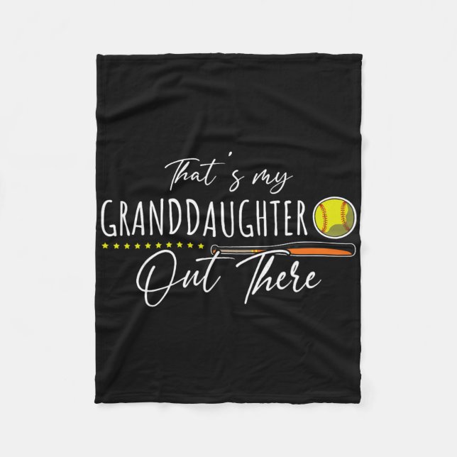 Thats My Granddaughter Out There Softll Player Sof Fleece Blanket (Front)