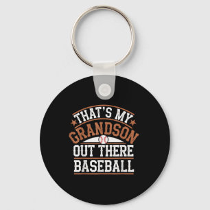 Thats My Grandson Out Baseball Grandma Mothers Day Key Ring