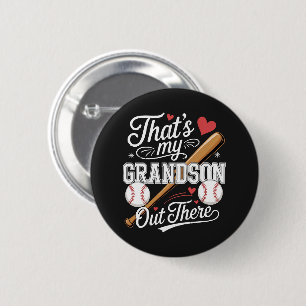 That's My Grandson Out There Baseball 6 Cm Round Badge