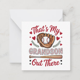 That's My Grandson Out There Baseball Grandma Card