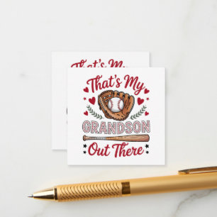 That's My Grandson Out There Baseball Grandma Enclosure Card