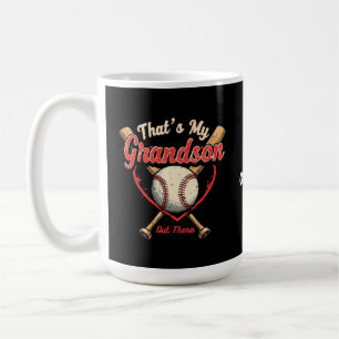 Thats My Grandson Out There Baseball Grandma Funny Coffee Mug