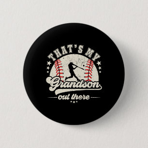 That's My Grandson Out There Baseball Grandma Gran 6 Cm Round Badge