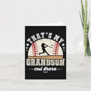 Thats My Grandson Out There Baseball Grandma Grand Card
