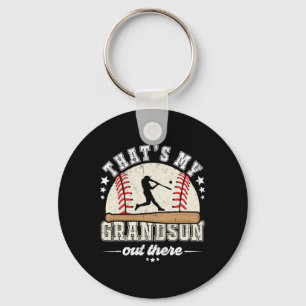 Thats My Grandson Out There Baseball Grandma Grand Key Ring