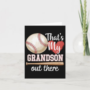 That's My Grandson Out There Baseball Grandma Moth Card