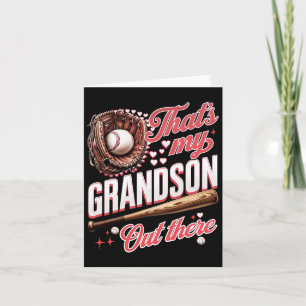 That's My Grandson Out There Baseball Grandma Moth Card