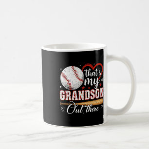 That's My Grandson Out There Baseball Grandma Moth Coffee Mug