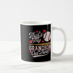 That's My Grandson Out There Baseball Grandma Moth Coffee Mug