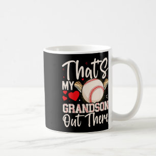 That's My Grandson Out There Baseball Grandma Moth Coffee Mug