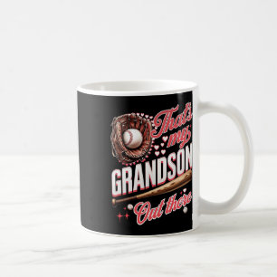 That's My Grandson Out There Baseball Grandma Moth Coffee Mug