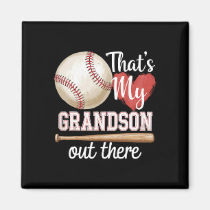 That's My Grandson Out There Baseball Grandma Moth Magnet
