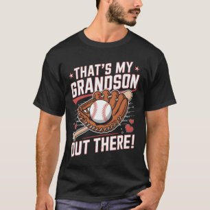 That's My Grandson Out There Baseball Grandma Moth T-Shirt