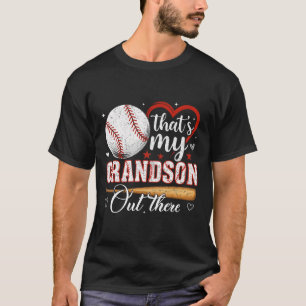 That's My Grandson Out There Baseball Grandma Moth T-Shirt