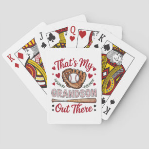 That's My Grandson Out There Baseball Grandma  Playing Cards