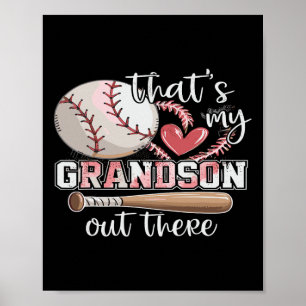 That's My Grandson Out There Baseball Grandma  Poster