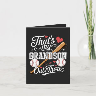 That's My Grandson Out There Baseball Holiday Card
