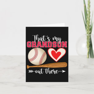 That's My Grandson Out There Baseball Mother's Day Card