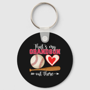 That's My Grandson Out There Baseball Mother's Day Key Ring