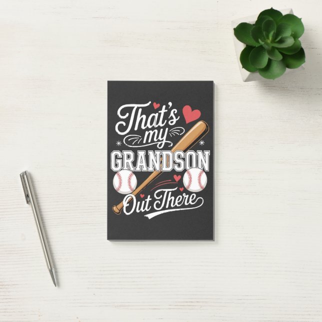 That's My Grandson Out There Baseball Post-it Notes (Office)