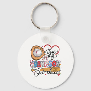 That's My Grandson Out There Bysebyll Grandma Moth Key Ring