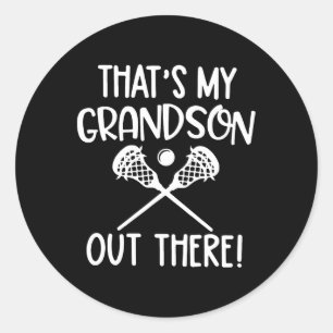 That's My Grandson Out There Classic Round Sticker