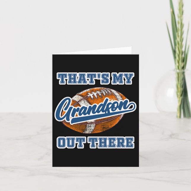 That's My Grandson Out There Football Cheer Grandm Card (Front)