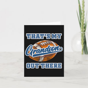 That's My Grandson Out There Football Cheer Grandm Card