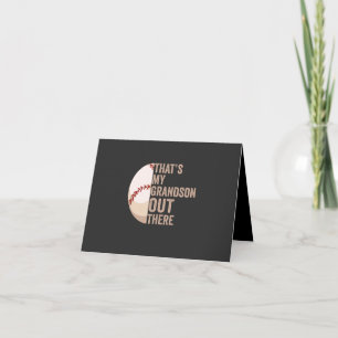 That's my Grandson Out There Funny Baseball Lover Invitation