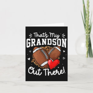 That's My Grandson Out There Funny Football Grandm Card
