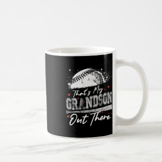 That's My Grandson Out There Grandma Baseball Moth Coffee Mug