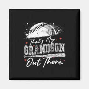 That's My Grandson Out There Grandma Baseball Moth Magnet