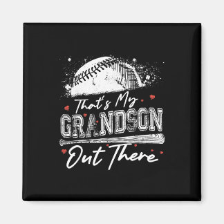 That's My Grandson Out There Grandma Baseball Moth Magnet