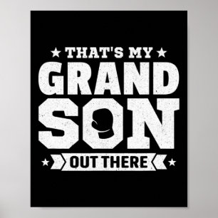 That's My Grandson Out There Kickboxing Grandparen Poster