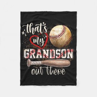 That's My Grandson Out There Sell Grandma Mothers Fleece Blanket