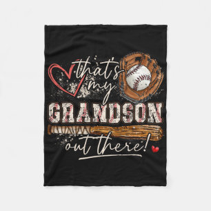 That's My Grandson Out There Sell Grandma Mothers Fleece Blanket