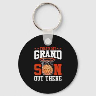That's My Grandson Out There Sketll Grandma Grandp Key Ring