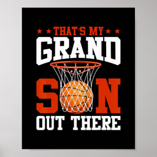 That's My Grandson Out There Sketll Grandma Grandp Poster