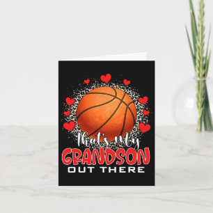 That's My Grandson Out There Sketll Grandma Mother Card