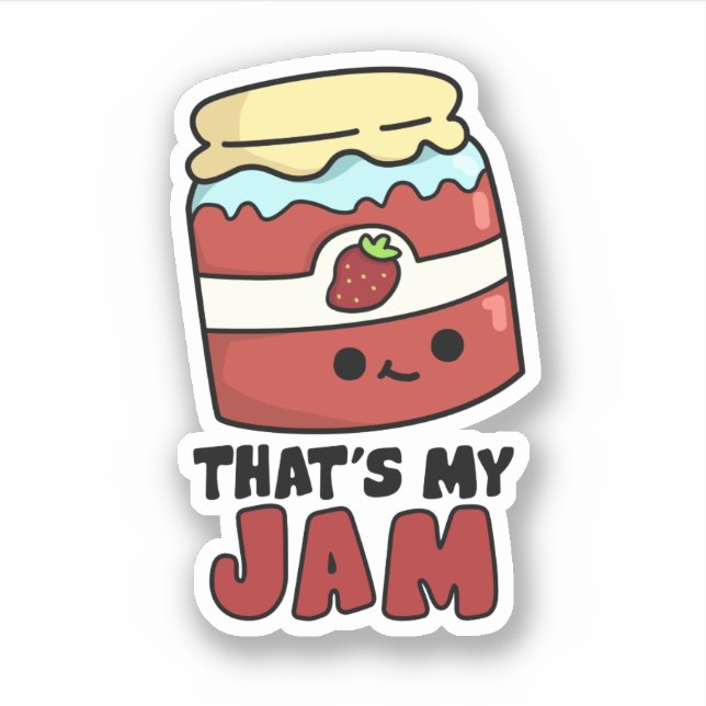 That's My Jam Funny Jar of Jam Pun  (Front)