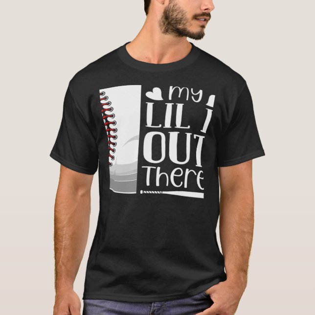That's My Little Brother Out There Baseball Lil Br T-Shirt (Front)