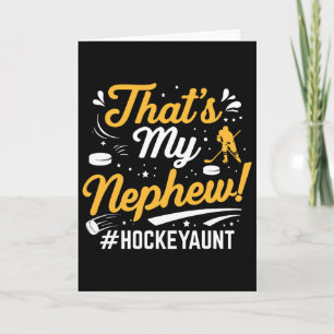 That's My Nephew Ice Hockey Aunt Goalie Player Aun Card
