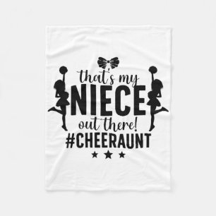 That's My Niece Cheer Aunt Cheerleading Auntie _2  Fleece Blanket