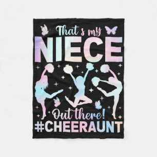 That's My Niece Cheer Aunt Cheerleading Auntie _3  Fleece Blanket
