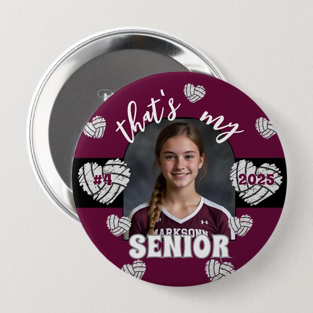 That's my Senior Volleyball Player button (Front & Back)