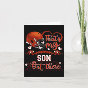 That's My Son Out There Funny Football Mom Mama Da Card