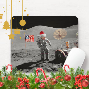 That's One Small Step for Santa Apollo 17 Mouse Pad
