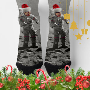 That's One Small Step for Santa Apollo 17 Socks